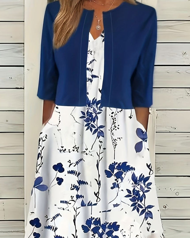 Women's  Flared Dress Suit – 3D Pattern, 11 Colors, S–5XL