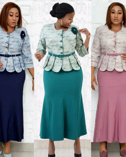 Women's Floral Two-Piece  Skirt Set