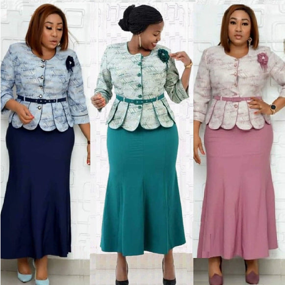 Women's Floral Two-Piece  Skirt Set
