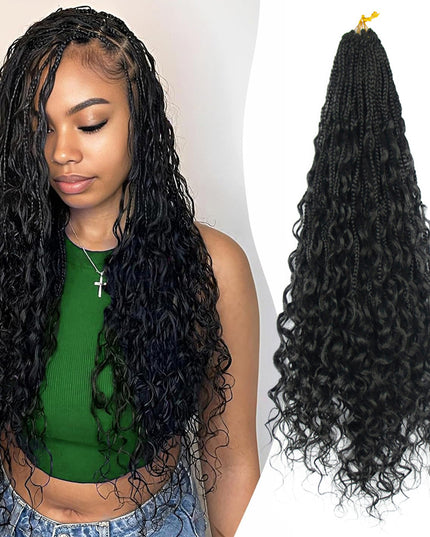 Crochet Braids Hair Bundles – 8 Packs, 3 Colors (Black, T27, TBUG)
