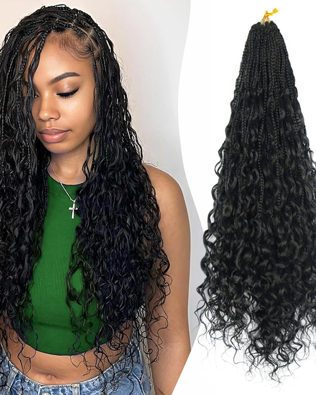 Crochet Braids Hair Bundles – 8 Packs, 3 Colors (Black, T27, TBUG)