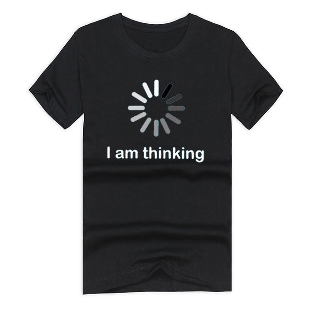 Men's Printed Short Sleeve T-Shirt – Relaxed Fit, Black, Sizes S–5XL