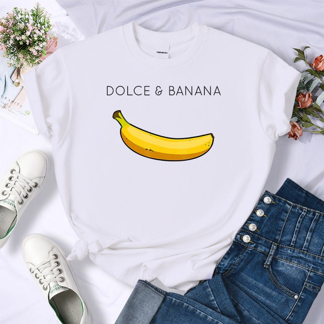 Dolce Banana Anime Graphic T-Shirt – 8 Colors, Sizes XS–4XL