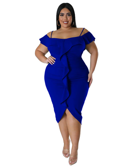 High Waist A-Line Midi Dress | Raglan Sleeve Everyday Dress