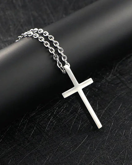Men's Titanium Steel Accessories - Stainless Steel Cross Necklace