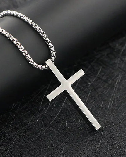 Men's Titanium Steel Accessories - Stainless Steel Cross Necklace